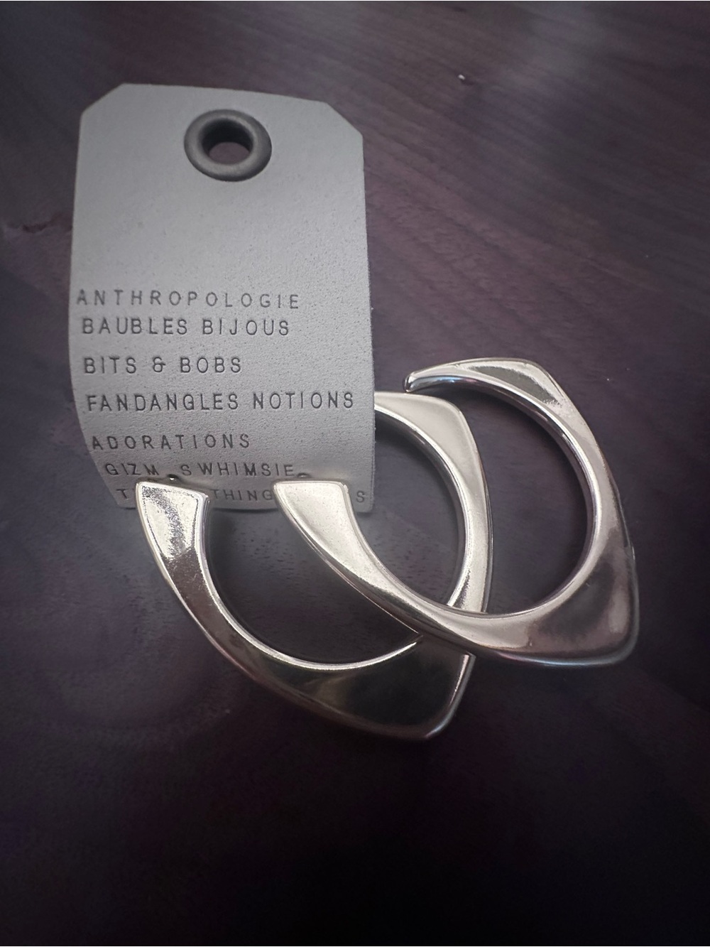 Anthropologie Gold Geometric Hoop Earrings